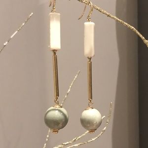 Long Ceramic Drop Earrings
